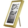 image:imageAmericanflat 11x14 Picture Frame with ShatterResistant Glass  Use as 8x10 Frame with Mat or Display 11x14 Photo Without Mat  Streamline Collection  Thin Border Picture Frames for Wall  Mahogany  Shatterresistant glass hangs vertical or horizontal sawtooth hangers included secure turntab backingGold
