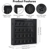 image:imageAmericanflat 11x14 Shadow Box Frame with ShatterResistant Glass  Silhouette Collection  Large Shadow Box Display Case for Tabletop and Wall Display  Dark Oak with Soft Felt Back  Shatterresistant glass 15 inch interior depth hangs vertical or horizontal displays keepsakes medals and memorabiliaBlack