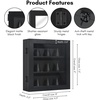 image:imageAmericanflat 11x14 Shadow Box Frame with ShatterResistant Glass  Silhouette Collection  Large Shadow Box Display Case for Tabletop and Wall Display  Dark Oak with Soft Felt Back  Shatterresistant glass 15 inch interior depth hangs vertical or horizontal displays keepsakes medals and memorabiliaBlack