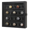image:imageAmericanflat 11x14 Shadow Box Frame with ShatterResistant Glass  Silhouette Collection  Large Shadow Box Display Case for Tabletop and Wall Display  Dark Oak with Soft Felt Back  Shatterresistant glass 15 inch interior depth hangs vertical or horizontal displays keepsakes medals and memorabiliaBlack
