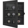 image:imageAmericanflat 11x14 Shadow Box Frame with ShatterResistant Glass  Silhouette Collection  Large Shadow Box Display Case for Tabletop and Wall Display  Dark Oak with Soft Felt Back  Shatterresistant glass 15 inch interior depth hangs vertical or horizontal displays keepsakes medals and memorabiliaBlack