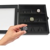 image:imageAmericanflat 11x14 Shadow Box Frame with ShatterResistant Glass  Silhouette Collection  Large Shadow Box Display Case for Tabletop and Wall Display  Dark Oak with Soft Felt Back  Shatterresistant glass 15 inch interior depth hangs vertical or horizontal displays keepsakes medals and memorabiliaBlack