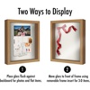 image:imageAmericanflat 11x14 Shadow Box Frame with ShatterResistant Glass  Silhouette Collection  Large Shadow Box Display Case for Tabletop and Wall Display  Dark Oak with Soft Felt Back  Shatterresistant glass 15 inch interior depth hangs vertical or horizontal displays keepsakes medals and memorabiliaDark Oak