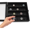 image:imageAmericanflat 11x14 Shadow Box Frame with ShatterResistant Glass  Silhouette Collection  Large Shadow Box Display Case for Tabletop and Wall Display  Dark Oak with Soft Felt Back  Shatterresistant glass 15 inch interior depth hangs vertical or horizontal displays keepsakes medals and memorabiliaBlack
