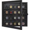 image:imageAmericanflat 11x14 Shadow Box Frame with ShatterResistant Glass  Silhouette Collection  Large Shadow Box Display Case for Tabletop and Wall Display  Dark Oak with Soft Felt Back  Shatterresistant glass 15 inch interior depth hangs vertical or horizontal displays keepsakes medals and memorabiliaBlack