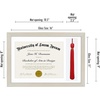 image:imageAmericanflat 11x16 Graduation Frame  ShatterResistant Glass  Fits 85x11 Diplomas with Tassel Opening  Engineered Wood Diploma Frame with Tassel Holder for Wall Display  DriftwoodLight Wood
