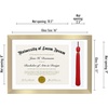 image:imageAmericanflat 11x16 Graduation Frame  ShatterResistant Glass  Fits 85x11 Diplomas with Tassel Opening  Engineered Wood Diploma Frame with Tassel Holder for Wall Display  DriftwoodGold
