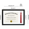 image:imageAmericanflat 11x16 Graduation Frame  ShatterResistant Glass  Fits 85x11 Diplomas with Tassel Opening  Engineered Wood Diploma Frame with Tassel Holder for Wall Display  DriftwoodBlack