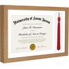 image:imageAmericanflat 11x16 Graduation Frame  ShatterResistant Glass  Fits 85x11 Diplomas with Tassel Opening  Engineered Wood Diploma Frame with Tassel Holder for Wall Display  DriftwoodDark Oak