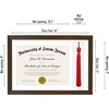 image:imageAmericanflat 11x16 Graduation Frame  ShatterResistant Glass  Fits 85x11 Diplomas with Tassel Opening  Engineered Wood Diploma Frame with Tassel Holder for Wall Display  DriftwoodWalnut