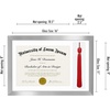 image:imageAmericanflat 11x16 Graduation Frame  ShatterResistant Glass  Fits 85x11 Diplomas with Tassel Opening  Engineered Wood Diploma Frame with Tassel Holder for Wall Display  DriftwoodSilver