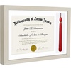 image:imageAmericanflat 11x16 Graduation Frame  ShatterResistant Glass  Fits 85x11 Diplomas with Tassel Opening  Engineered Wood Diploma Frame with Tassel Holder for Wall Display  DriftwoodLight Wood