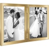 image:imageAmericanflat 12x18 Poster Frame  Driftwood Engineered Wood with Polished Plexiglass  Wide Picture Frame for Vertical or Horizontal Wall Display  Epic Collection  Driftwood  Polished plexiglass front hangs vertical or horizontal sawtooth hangers included secure turntab backingGold