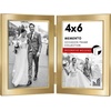 image:imageAmericanflat 12x18 Poster Frame  Driftwood Engineered Wood with Polished Plexiglass  Wide Picture Frame for Vertical or Horizontal Wall Display  Epic Collection  Driftwood  Polished plexiglass front hangs vertical or horizontal sawtooth hangers included secure turntab backingGold