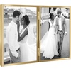 image:imageAmericanflat 12x18 Poster Frame  Driftwood Engineered Wood with Polished Plexiglass  Wide Picture Frame for Vertical or Horizontal Wall Display  Epic Collection  Driftwood  Polished plexiglass front hangs vertical or horizontal sawtooth hangers included secure turntab backingGold