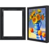 image:imageAmericanflat 12x18 Poster Frame with ShatterResistant Glass  Signature Collection  GalleryStyle Frames Made of Engineered Wood  Photo Frame for Wall Display  Dark OakBlack