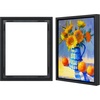 image:imageAmericanflat 12x18 Poster Frame with ShatterResistant Glass  Signature Collection  GalleryStyle Frames Made of Engineered Wood  Photo Frame for Wall Display  Dark OakBlack