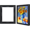 image:imageAmericanflat 12x18 Poster Frame with ShatterResistant Glass  Signature Collection  GalleryStyle Frames Made of Engineered Wood  Photo Frame for Wall Display  Dark OakBlack