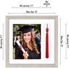 image:imageAmericanflat 13x13 Graduation Frame  ShatterResistant Glass  Fits 8x10 Photo with Tassel Opening  Engineered Wood Diploma Frames with Tassel Holder for Wall  Driftwood Square FrameDriftwood