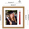 image:imageAmericanflat 13x13 Graduation Frame  ShatterResistant Glass  Fits 8x10 Photo with Tassel Opening  Engineered Wood Diploma Frames with Tassel Holder for Wall  Driftwood Square FrameDark Oak