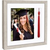 image:imageAmericanflat 13x13 Graduation Frame  ShatterResistant Glass  Fits 8x10 Photo with Tassel Opening  Engineered Wood Diploma Frames with Tassel Holder for Wall  Driftwood Square FrameDriftwood