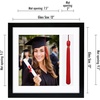 image:imageAmericanflat 13x13 Graduation Frame  ShatterResistant Glass  Fits 8x10 Photo with Tassel Opening  Engineered Wood Diploma Frames with Tassel Holder for Wall  Driftwood Square FrameBlack