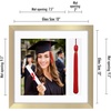 image:imageAmericanflat 13x13 Graduation Frame  ShatterResistant Glass  Fits 8x10 Photo with Tassel Opening  Engineered Wood Diploma Frames with Tassel Holder for Wall  Driftwood Square FrameGold