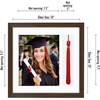 image:imageAmericanflat 13x13 Graduation Frame  ShatterResistant Glass  Fits 8x10 Photo with Tassel Opening  Engineered Wood Diploma Frames with Tassel Holder for Wall  Driftwood Square FrameWalnut