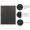 image:imageAmericanflat 13x19 Picture Frame with ShatterResistant Glass  Signature Collection  GalleryStyle Frames Made of Engineered Wood  Photo Frame for Wall Display  DriftwoodWhite Gold