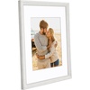 image:imageAmericanflat 13x19 Picture Frame with ShatterResistant Glass  Signature Collection  GalleryStyle Frames Made of Engineered Wood  Photo Frame for Wall Display  DriftwoodWhite