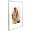 image:imageAmericanflat 13x19 Picture Frame with ShatterResistant Glass  Signature Collection  GalleryStyle Frames Made of Engineered Wood  Photo Frame for Wall Display  DriftwoodWhite Gold