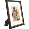 image:imageAmericanflat 13x19 Picture Frame with ShatterResistant Glass  Signature Collection  GalleryStyle Frames Made of Engineered Wood  Photo Frame for Wall Display  DriftwoodBlack Gold