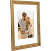 image:imageAmericanflat 13x19 Picture Frame with ShatterResistant Glass  Signature Collection  GalleryStyle Frames Made of Engineered Wood  Photo Frame for Wall Display  DriftwoodGold