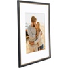 image:imageAmericanflat 13x19 Picture Frame with ShatterResistant Glass  Signature Collection  GalleryStyle Frames Made of Engineered Wood  Photo Frame for Wall Display  DriftwoodBlack Gold