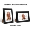 image:imageAmericanflat 5x7 Picture Frame with ShatterResistant Glass  Set of 2  Use as 4x6 Frame with Mat or Display 5x7 Photo Without Mat  Signature Collection  Picture Frames for Tabletop or Wall  BlackBlack