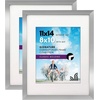image:imageAmericanflat 5x7 Picture Frame with ShatterResistant Glass  Set of 2  Use as 4x6 Frame with Mat or Display 5x7 Photo Without Mat  Signature Collection  Picture Frames for Tabletop or Wall  BlackSilver