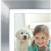 image:imageAmericanflat 5x7 Picture Frame with ShatterResistant Glass  Set of 2  Use as 4x6 Frame with Mat or Display 5x7 Photo Without Mat  Signature Collection  Picture Frames for Tabletop or Wall  BlackSilver