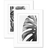 image:imageAmericanflat 5x7 Picture Frame with ShatterResistant Glass  Set of 2  Use as 4x6 Frame with Mat or Display 5x7 Photo Without Mat  Signature Collection  Picture Frames for Tabletop or Wall  BlackWhite