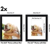 image:imageAmericanflat 5x7 Picture Frame with ShatterResistant Glass  Set of 2  Use as 4x6 Frame with Mat or Display 5x7 Photo Without Mat  Signature Collection  Picture Frames for Tabletop or Wall  BlackBlack