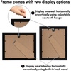 image:imageAmericanflat 5x7 Picture Frame with ShatterResistant Glass  Set of 2  Use as 4x6 Frame with Mat or Display 5x7 Photo Without Mat  Signature Collection  Picture Frames for Tabletop or Wall  BlackBlack