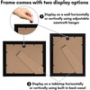 image:imageAmericanflat 5x7 Picture Frame with ShatterResistant Glass  Set of 2  Use as 4x6 Frame with Mat or Display 5x7 Photo Without Mat  Signature Collection  Picture Frames for Tabletop or Wall  BlackBlack