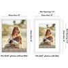 image:imageAmericanflat 5x7 Picture Frame with ShatterResistant Glass  Set of 2  Use as 4x6 Frame with Mat or Display 5x7 Photo Without Mat  Signature Collection  Picture Frames for Tabletop or Wall  BlackWhite