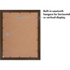 image:imageAmericanflat 5x7 Picture Frame with ShatterResistant Glass  Set of 2  Use as 4x6 Frame with Mat or Display 5x7 Photo Without Mat  Signature Collection  Picture Frames for Tabletop or Wall  BlackWalnut