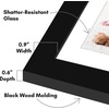 image:imageAmericanflat 5x7 Picture Frame with ShatterResistant Glass  Set of 2  Use as 4x6 Frame with Mat or Display 5x7 Photo Without Mat  Signature Collection  Picture Frames for Tabletop or Wall  BlackBlack