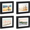 image:imageAmericanflat 5x7 Picture Frame with ShatterResistant Glass  Set of 2  Use as 4x6 Frame with Mat or Display 5x7 Photo Without Mat  Signature Collection  Picture Frames for Tabletop or Wall  BlackBlack