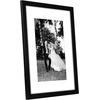 image:imageAmericanflat 5x7 Picture Frame with ShatterResistant Glass  Set of 2  Use as 4x6 Frame with Mat or Display 5x7 Photo Without Mat  Signature Collection  Picture Frames for Tabletop or Wall  BlackBlack