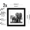 image:imageAmericanflat 5x7 Picture Frame with ShatterResistant Glass  Set of 2  Use as 4x6 Frame with Mat or Display 5x7 Photo Without Mat  Signature Collection  Picture Frames for Tabletop or Wall  BlackBlack