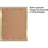 image:imageAmericanflat 5x7 Picture Frame with ShatterResistant Glass  Set of 2  Use as 4x6 Frame with Mat or Display 5x7 Photo Without Mat  Signature Collection  Picture Frames for Tabletop or Wall  BlackGold