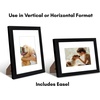 image:imageAmericanflat 5x7 Picture Frame with ShatterResistant Glass  Set of 2  Use as 4x6 Frame with Mat or Display 5x7 Photo Without Mat  Signature Collection  Picture Frames for Tabletop or Wall  BlackBlack