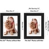 image:imageAmericanflat 5x7 Picture Frame with ShatterResistant Glass  Set of 2  Use as 4x6 Frame with Mat or Display 5x7 Photo Without Mat  Signature Collection  Picture Frames for Tabletop or Wall  BlackBlack
